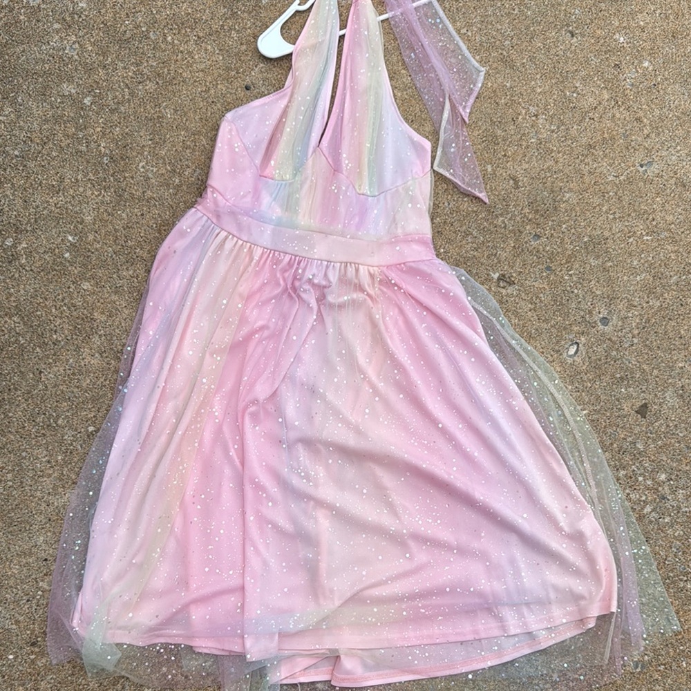 Sparkling Pink Halter Dress